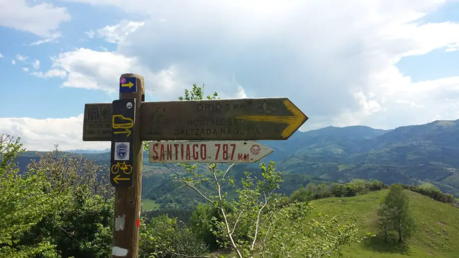 Sign on the Camino de Santiago, in Northern Spain.