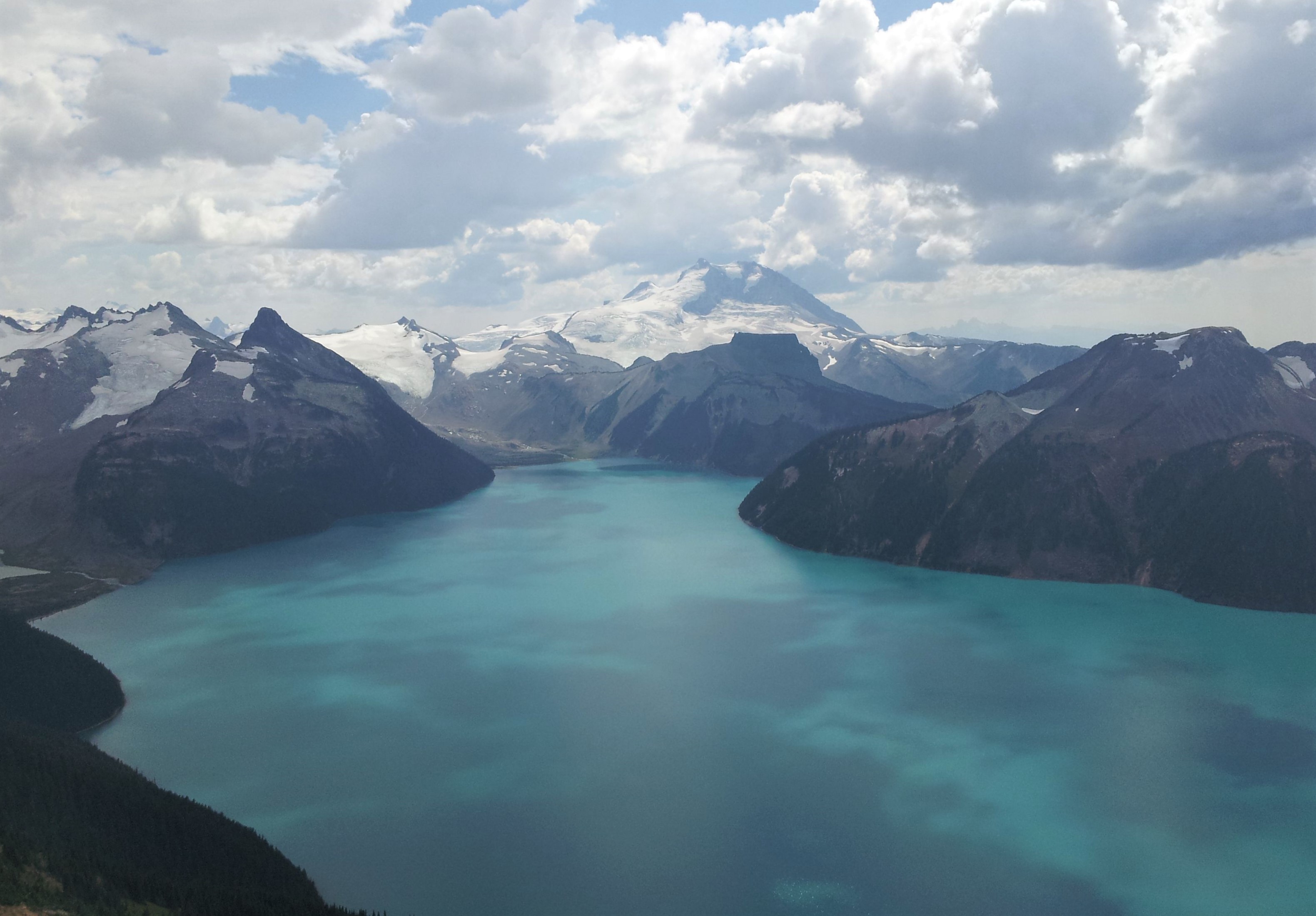 View of Garibaldi Lake from Panorama Ridge, one of the coolest Whistler hikes
